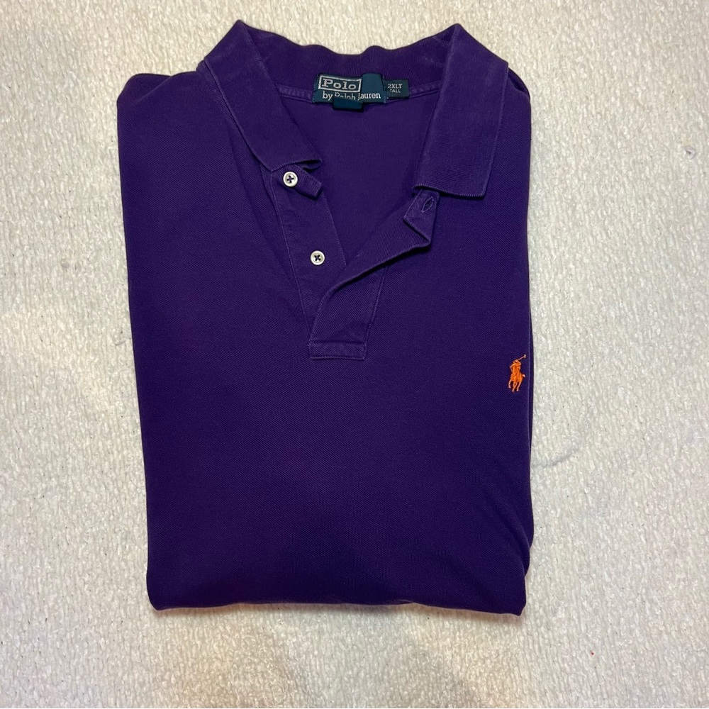 VINTAGE Polo by Ralph Lauren Purple Polo Shirt 2XLT Big & Tall
